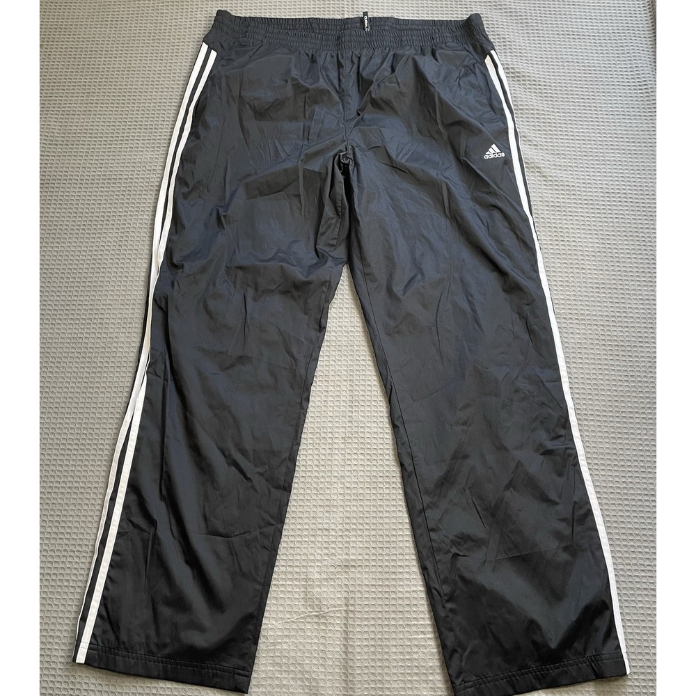 Adidas ClimaProof Climalite Wind Track Pants 2XL Mens Black Mesh Lined